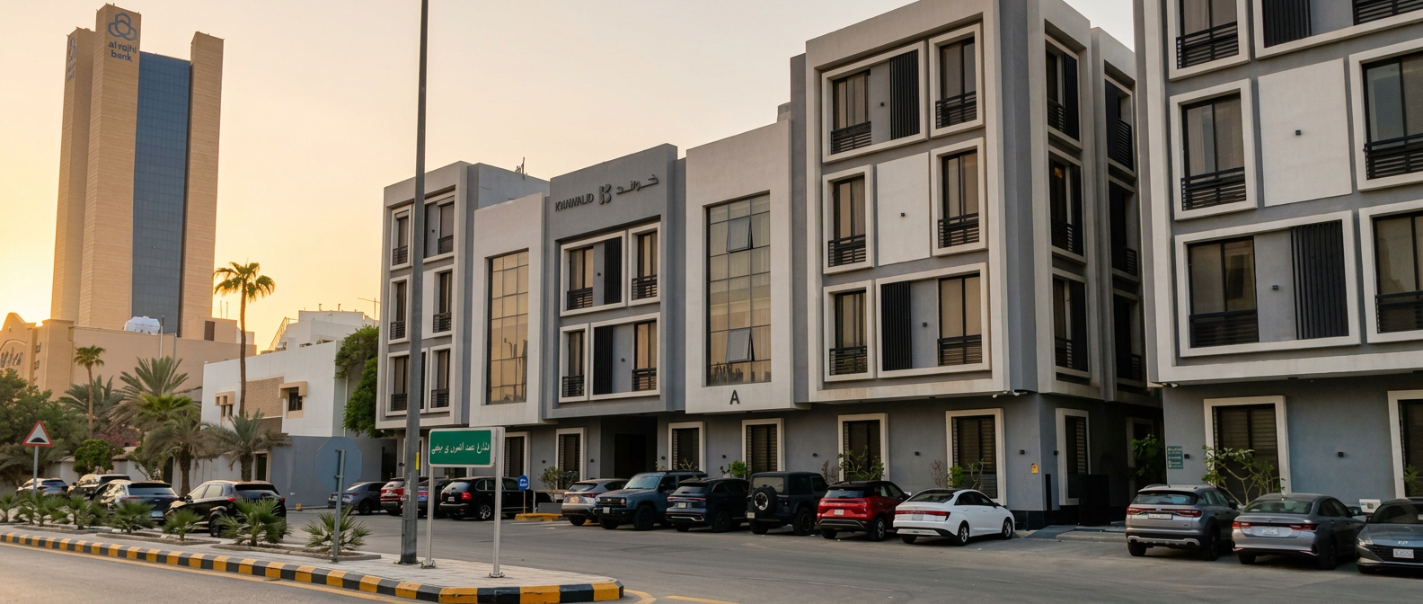 Building exterior of furnished apartment for rent in Al Muruj, Riyadh