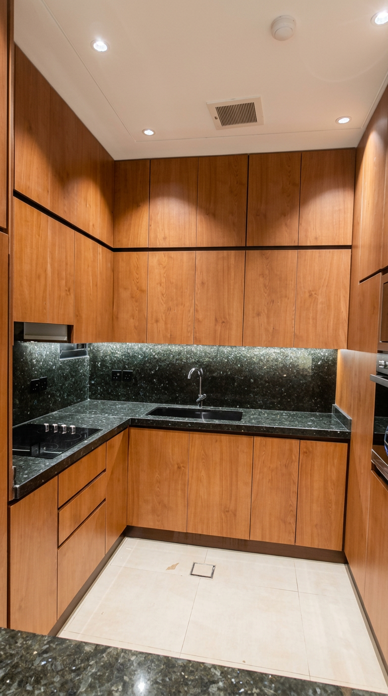 Kitchen of furnished apartment in Al Muruj, Riyadh